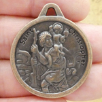 St Christopher Medal Bulk in Copper Pewter