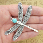 Dragonfly Pendants Wholesale Antique Silver Pewter Extra Large