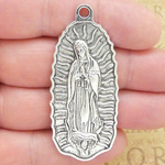 Our Lady of Guadalupe Pendant Wholesale Silver Pewter Large