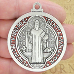 St Benedict Medals Wholesale Pewter with Enamel Large