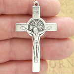 St Benedict Cross Pendants Bulk in Antique Silver Pewter 