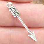 Arrow Charms in Bulk in Antique Silver Pewter Small