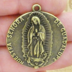 Our Lady of Guadalupe Medal Bronze Pewter