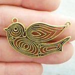 Gold Holy Spirit Dove Pendants Wholesale in Antique Pewter