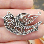 Silver Holy Spirit Dove Pendants Wholesale in Antique Pewter