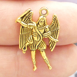 St Michael Charms Bulk in Gold Pewter