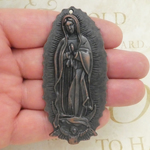 Our Lady of Guadalupe Pendant Wholesale in Antique Copper Pewter Large