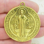 Gold St Benedict Medals for Sale in Pewter Large