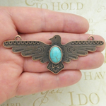 Turquoise Thunderbird Pendant Bulk in Copper Pewter