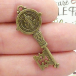 St Benedict Key Medals Wholesale in Bronze Pewter