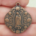 Our Lady of Guadalupe Pendants Bulk in Copper Pewter 