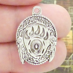 Bear Claw Spirit Charms Wholesale in Antique Silver Pewter