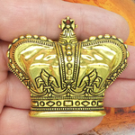 Gold Crown Pendants Wholesale Pewter Large