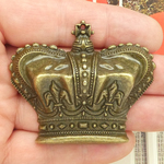 Bronze Crown Pendants Wholesale Pewter Large