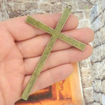 Large Cross Pendants Wholesale in Bronze Pewter
