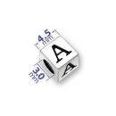 Pewter Letter Beads A 4.5mm Small Silver Pewter Alphabet Beads