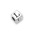 Pewter Letter Beads L 4.5mm Small Silver Pewter Alphabet Beads