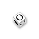 Pewter Letter Beads O 4.5mm Small Silver Pewter Alphabet Beads