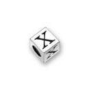Pewter Letter Beads X 4.5mm Small Silver Pewter Alphabet Beads