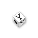 Pewter Letter Beads Y 4.5mm Small Silver Pewter Alphabet Beads