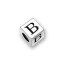 Silver Pewter Alphabet Beads B 5.5mm Pewter Letter Beads