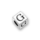 Silver Pewter Alphabet Beads G 5.5mm Pewter Letter Beads
