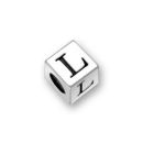 Silver Pewter Alphabet Beads L 5.5mm Pewter Letter Beads