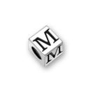 Silver Pewter Alphabet Beads M 5.5mm Pewter Letter Beads