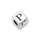 Silver Pewter Alphabet Beads P 5.5mm Pewter Letter Beads
