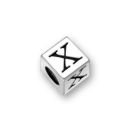 Silver Pewter Alphabet Beads X 5.5mm Pewter Letter Beads