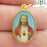 Sacred Heart of Jesus Medals Wholesale in Gold Pewter