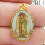 Our Lady of Guadalupe Medals in Gold Pewter