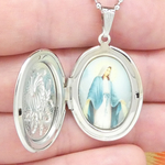Our Lady of Grace Pendant Necklace with 24 Inch Bead Chain