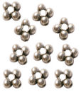 Four Dot 3.5-mm Spacer Beads in Antique Silver Pewter Beads 120 Pieces Per Package