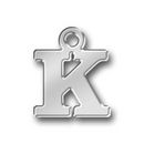 Letter Charm K Antique Silver Pewter