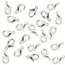 Silver Lobster Clasp 9mm x 5mm in Base Metal Bag of 10 Pieces