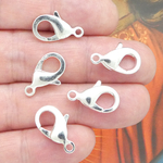 Silver Lobster Clasp 18mm x 11mm in Base Metal Bag of 5 Pieces