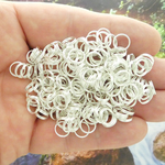 Silver Plated Split Rings 8mm 22 Gauge Bulk pack of 200